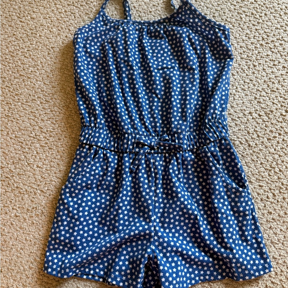 Girls Cat & Jack Navy Starry Romper